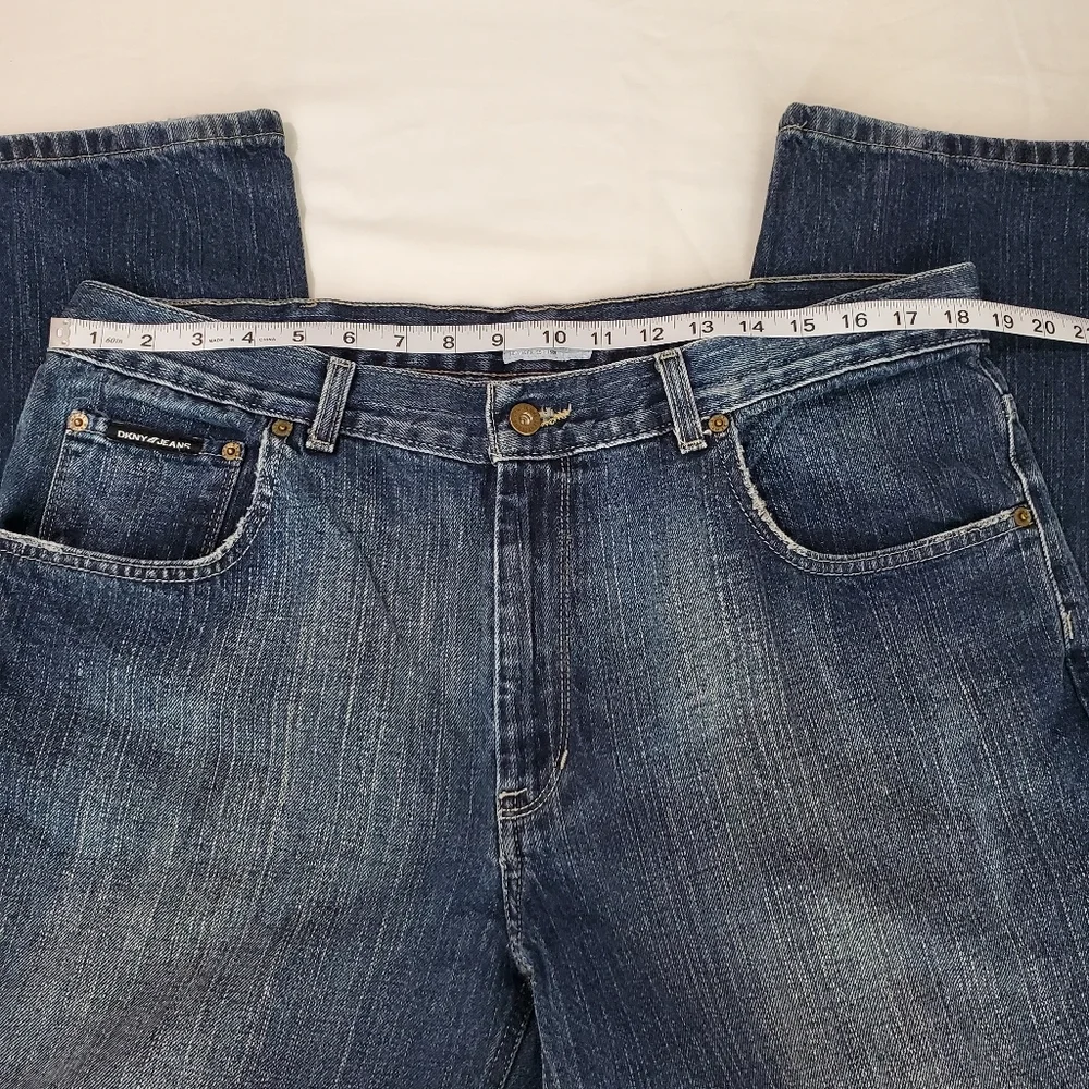 DKNY Soho Straight Leg Men's Jeans 36X30 Low Rise Distressing KBRU5629